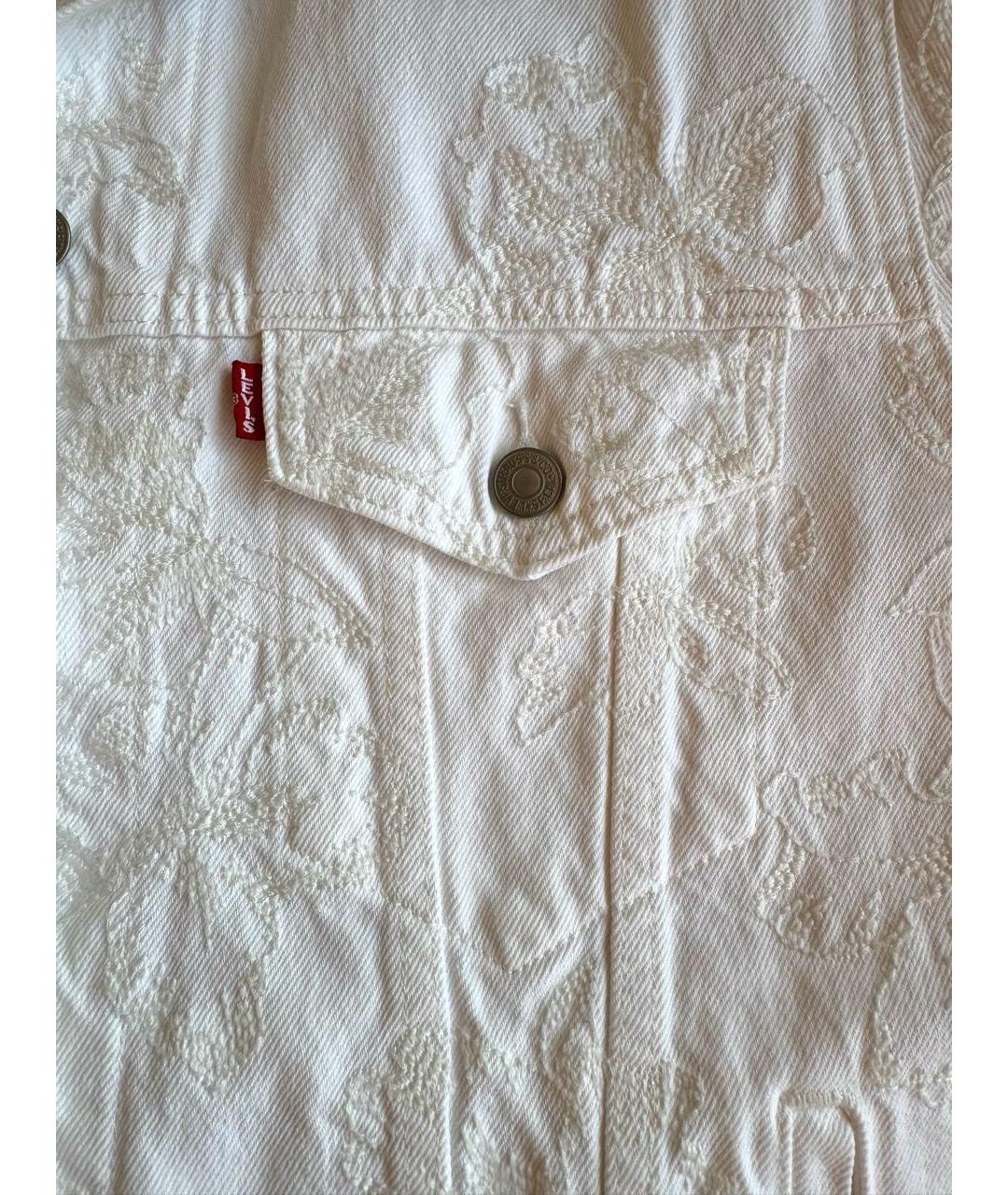 LEVI'S Белая деним куртка, фото 4