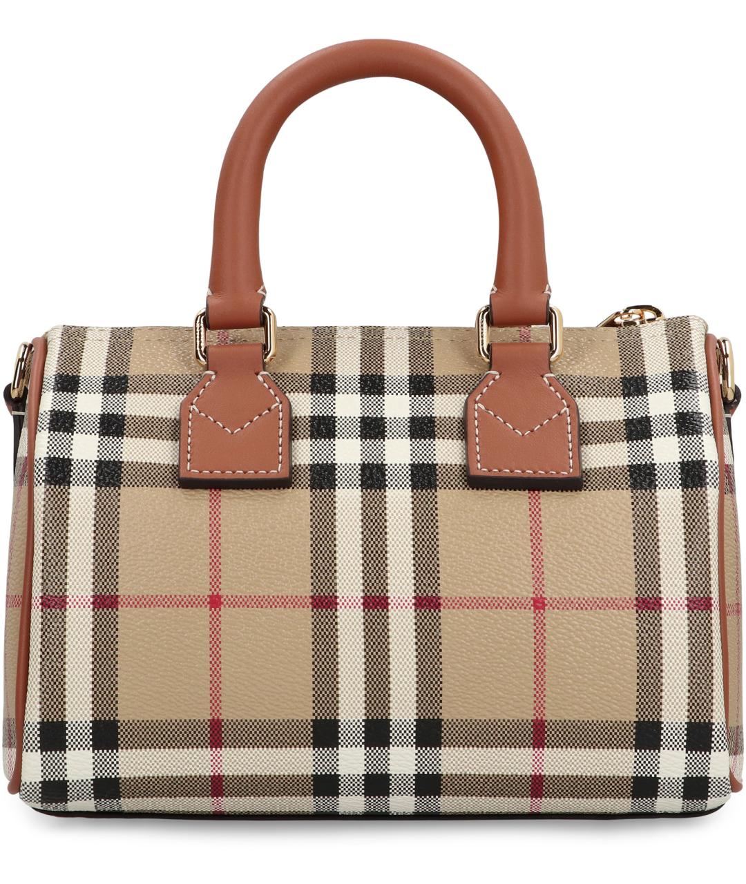 BURBERRY Бежевая сумка тоут из канвы, фото 4