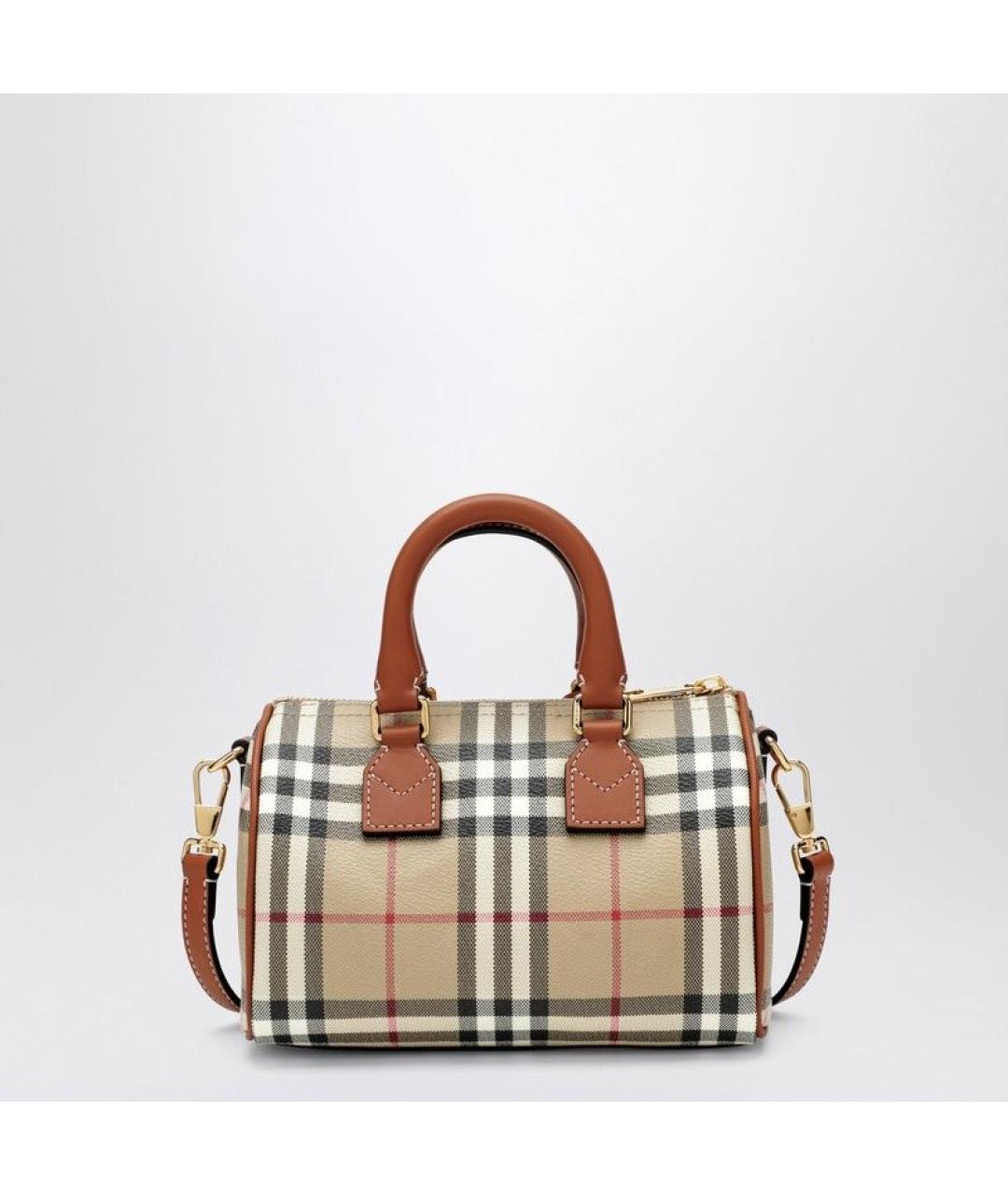 BURBERRY Бежевая сумка тоут из канвы, фото 2