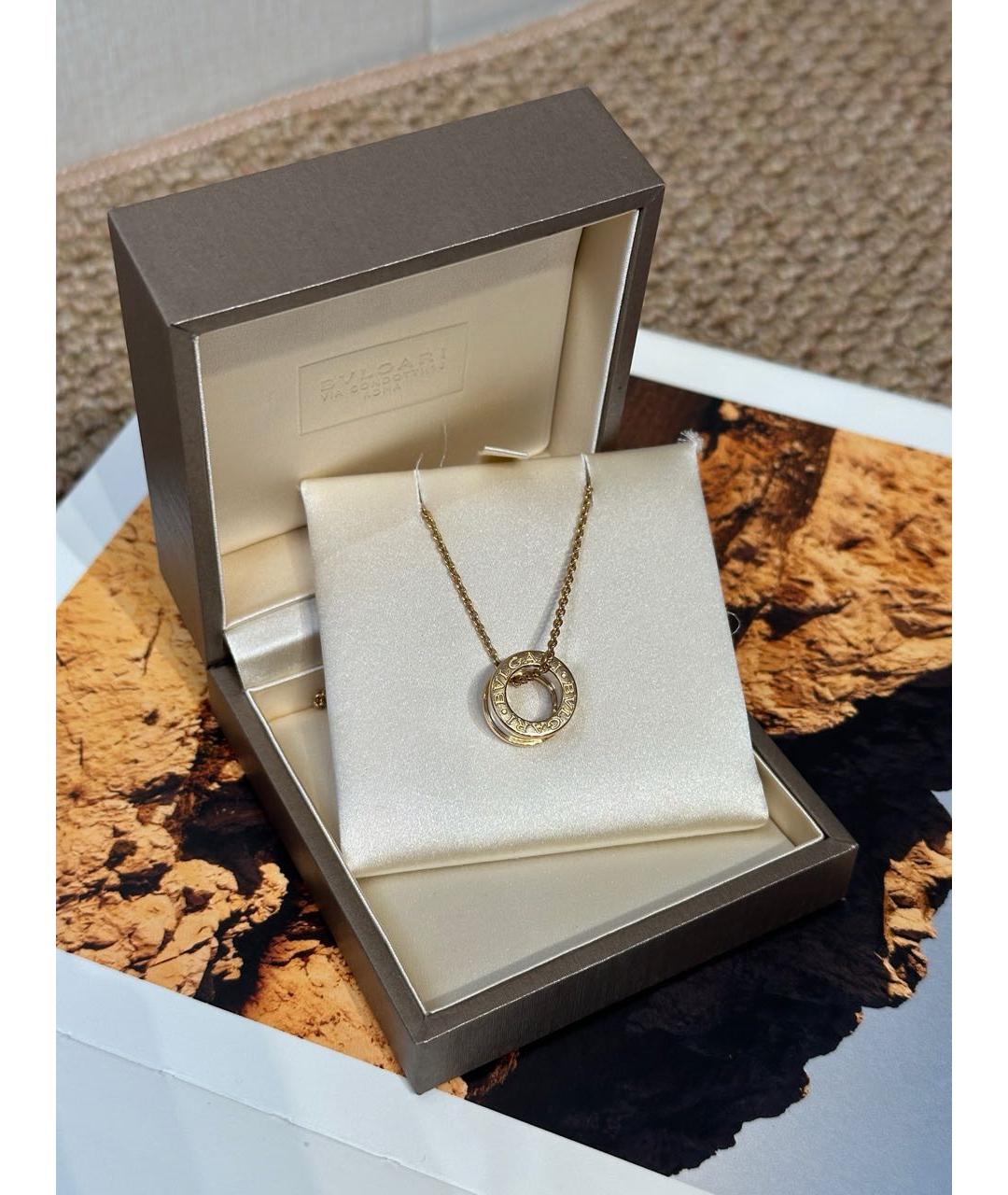 BVLGARI Белая подвеска из розового золота, фото 2