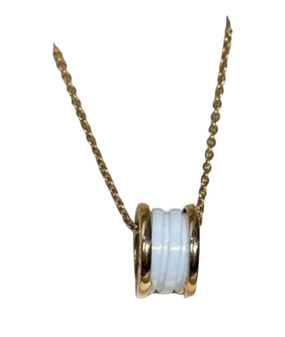 BVLGARI Белая подвеска из розового золота, фото 1