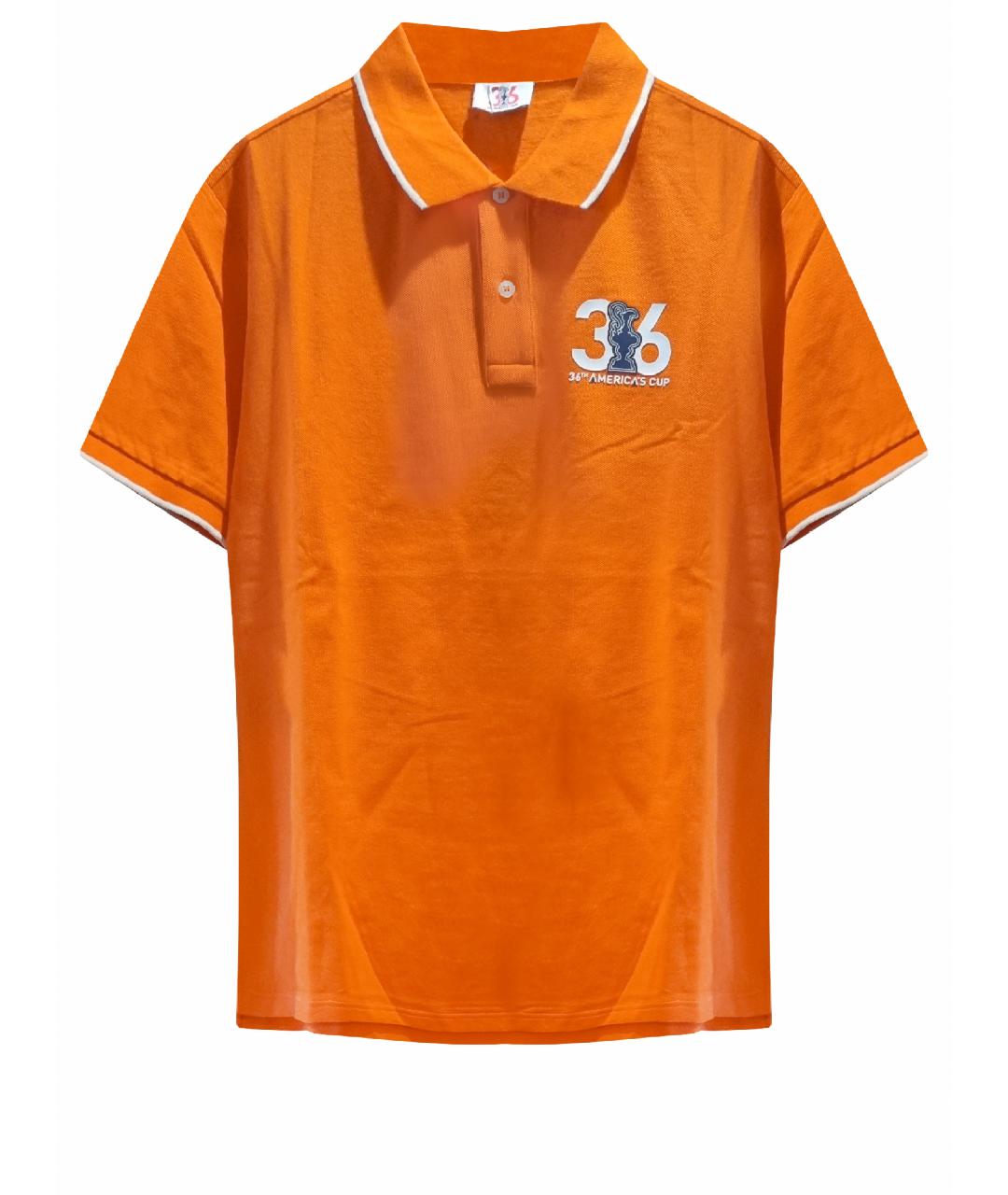 PRADA Оранжевое хлопковое поло с коротким рукавом, фото 1