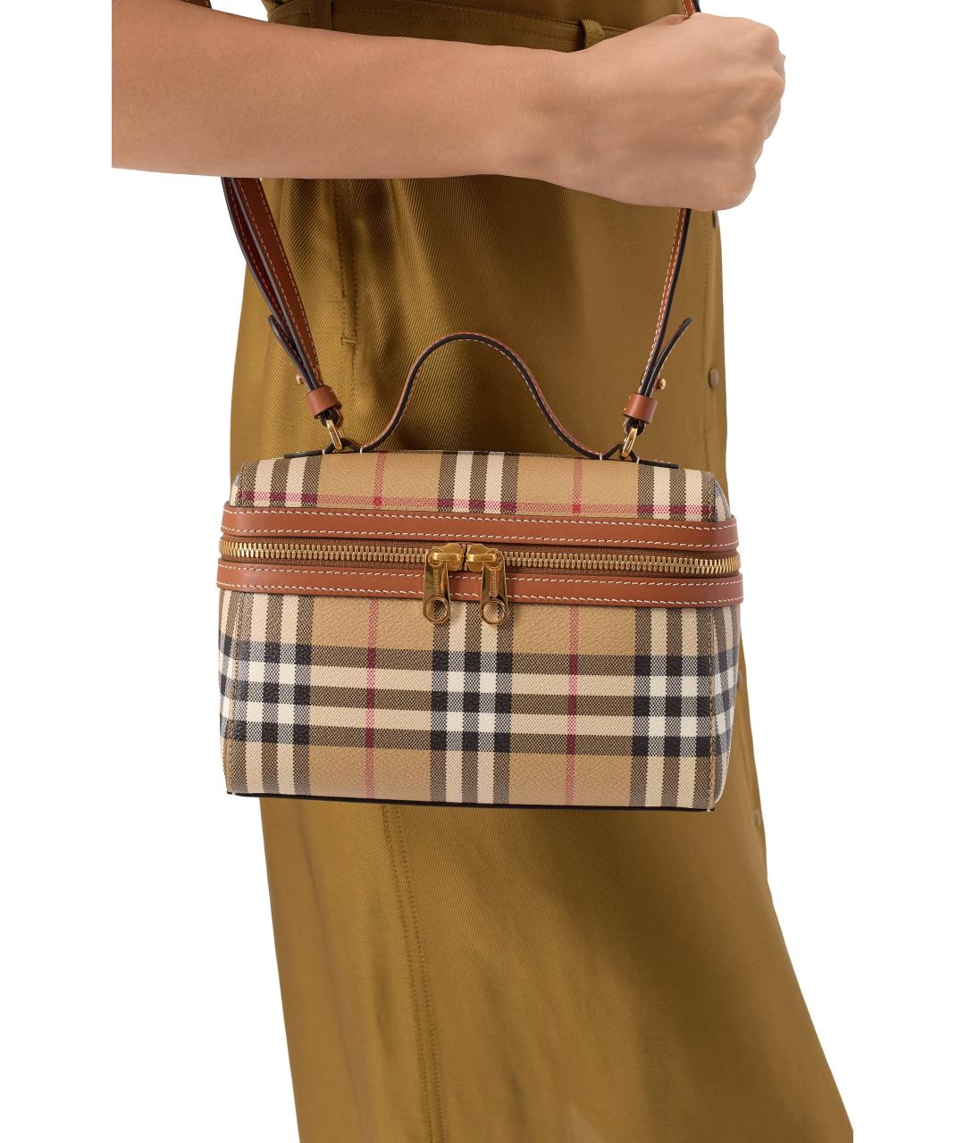 BURBERRY Мульти хлопковая сумка с короткими ручками, фото 3