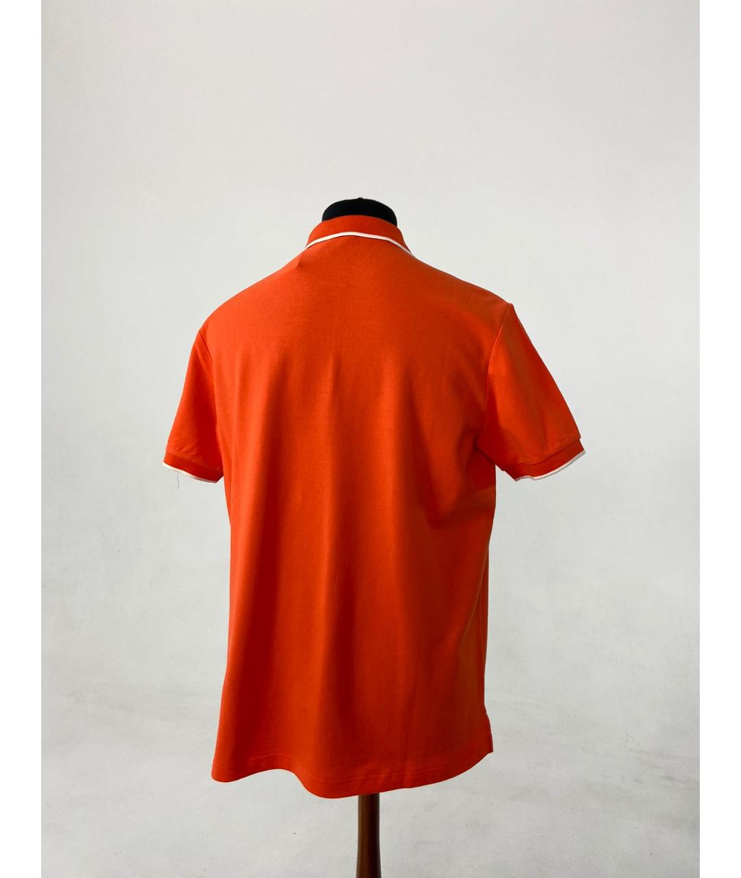 PRADA Оранжевое хлопковое поло с коротким рукавом, фото 2