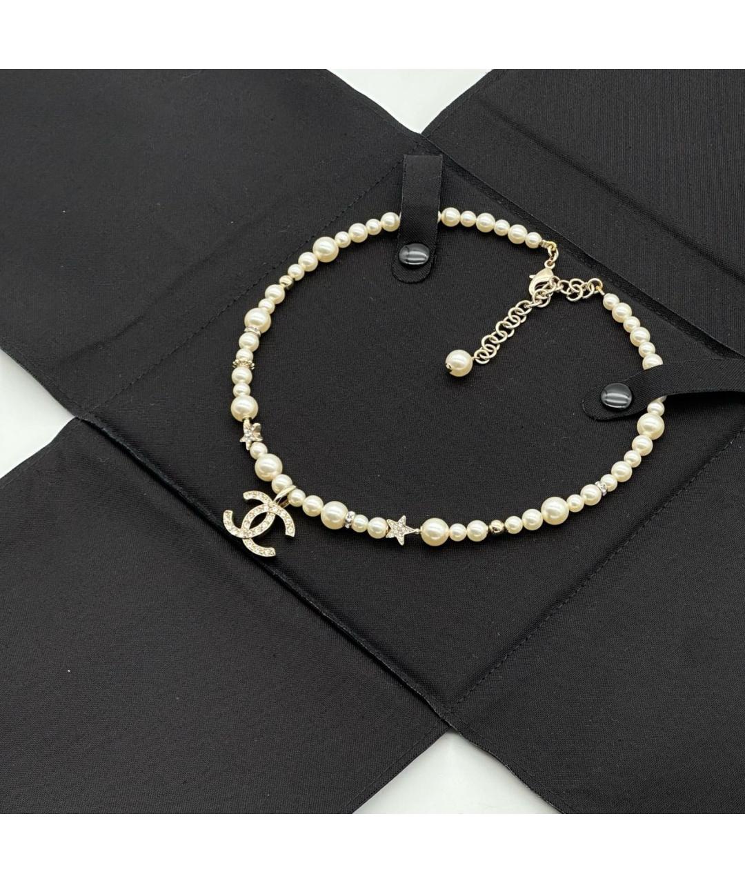 CHANEL Белое колье, фото 3