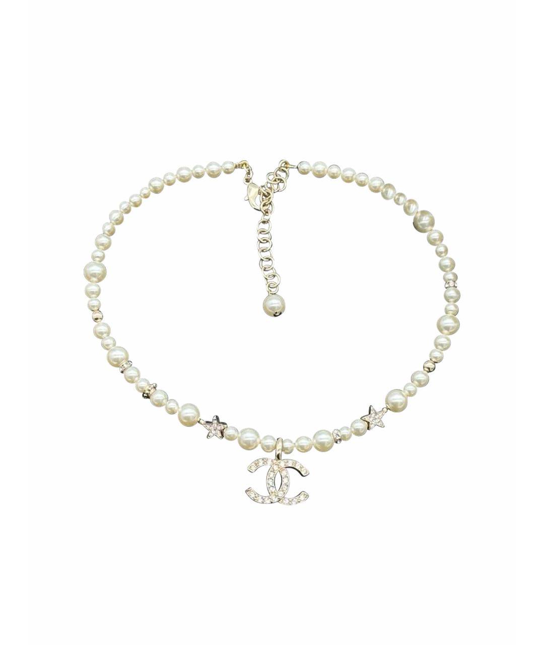 CHANEL Белое колье, фото 1