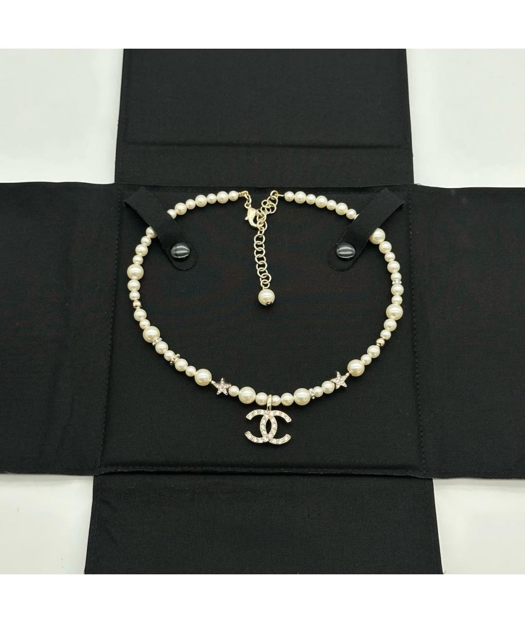 CHANEL Белое колье, фото 2