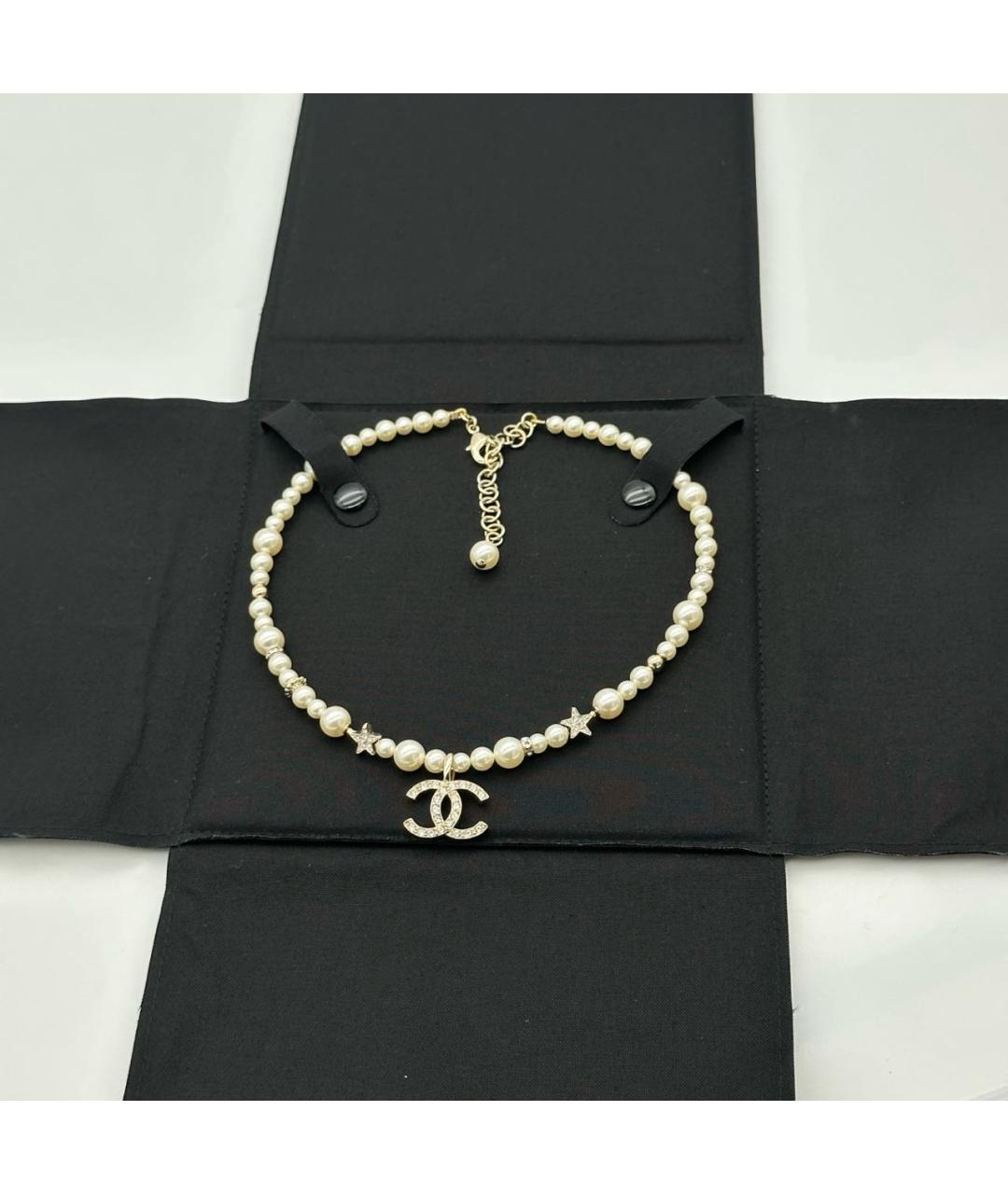CHANEL Белое колье, фото 6