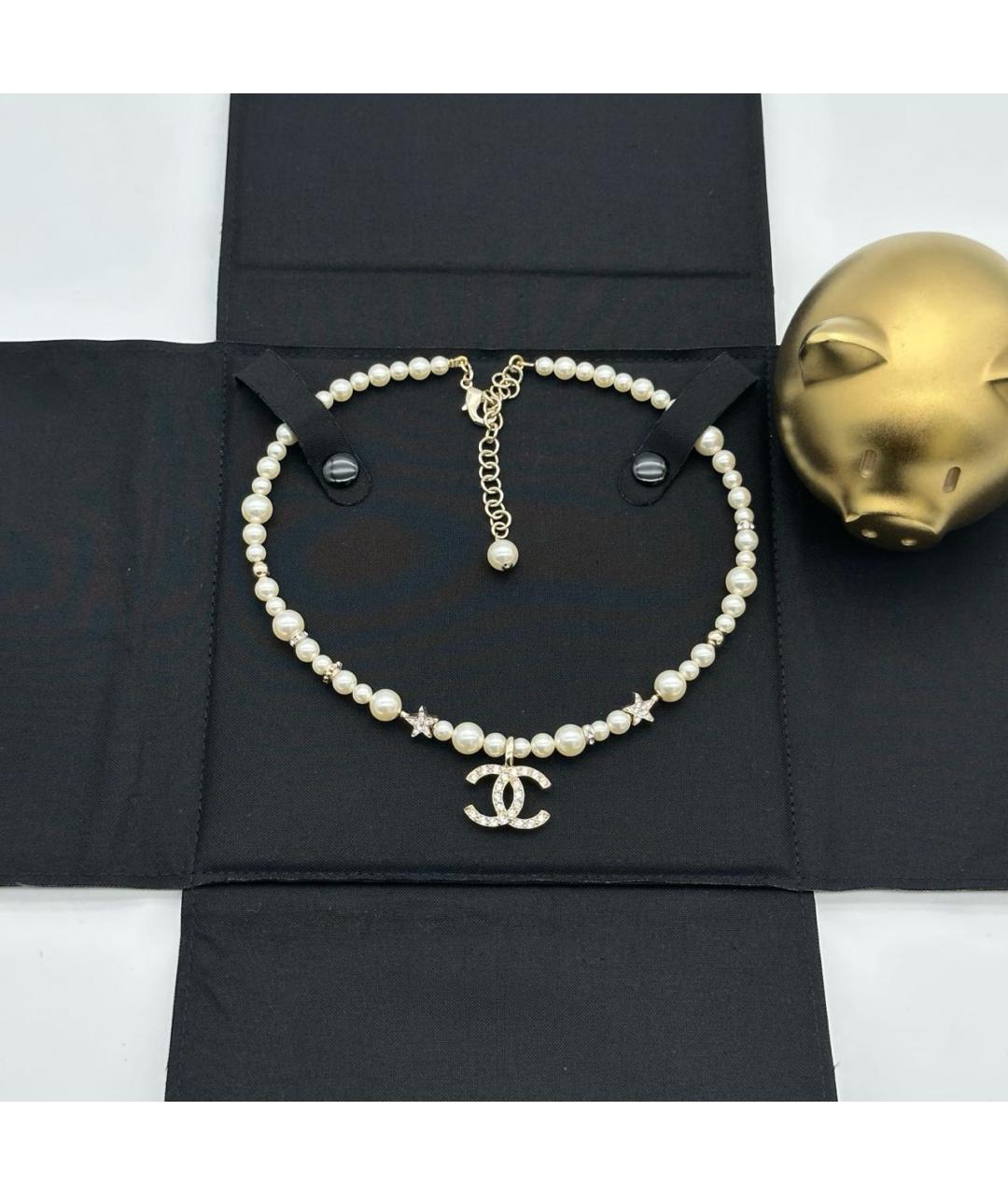 CHANEL Белое колье, фото 8