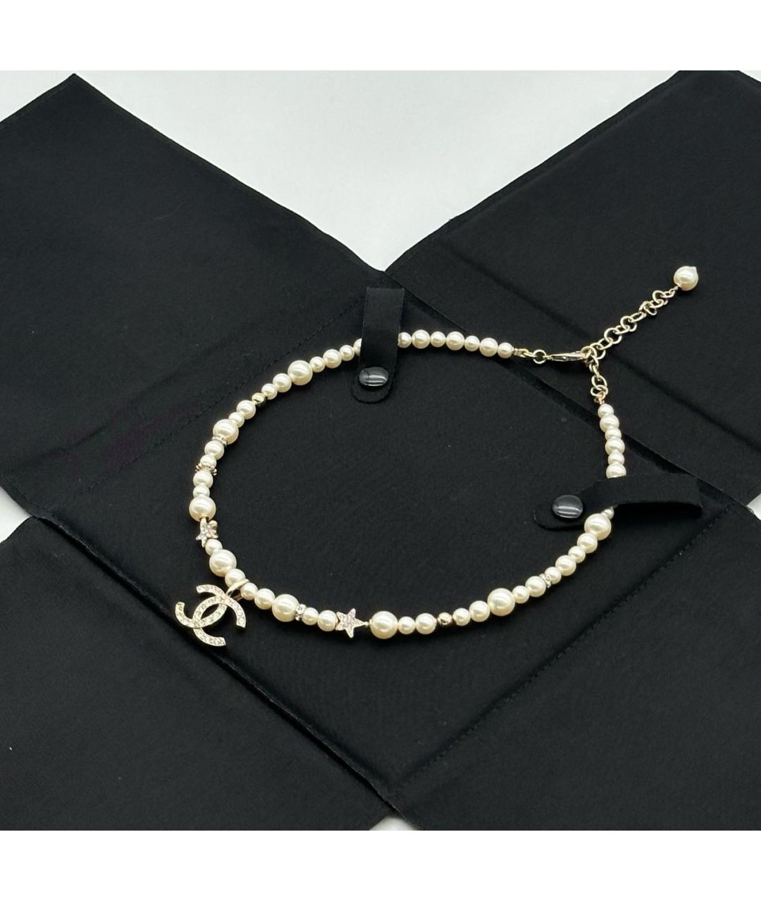 CHANEL Белое колье, фото 5