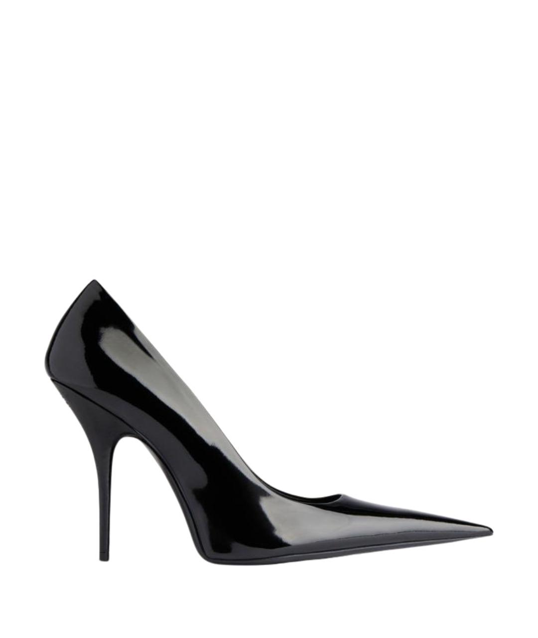 BALENCIAGA Черные туфли из лакированной кожи, фото 1