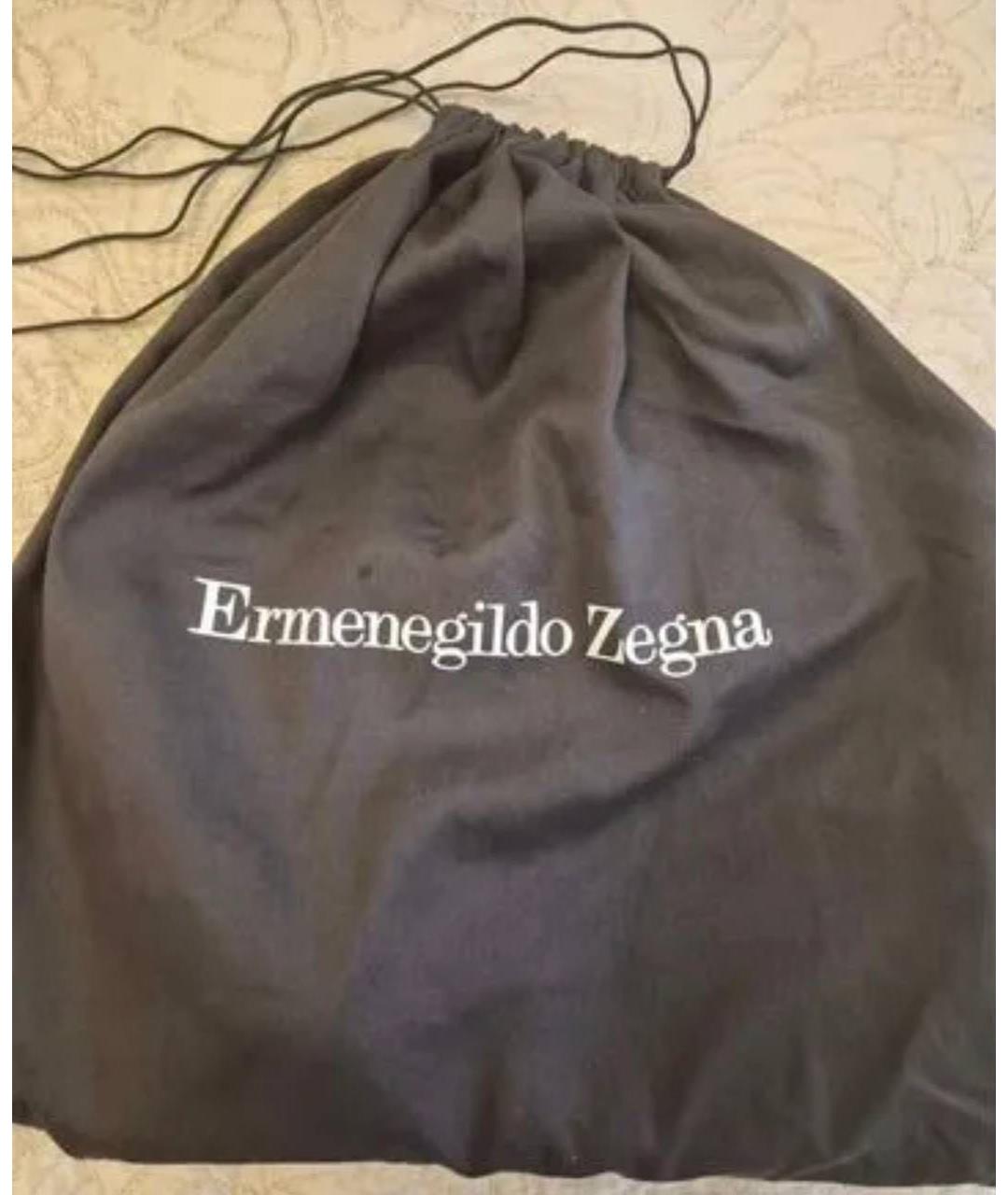 ZEGNA Черный кожаный портфель, фото 6