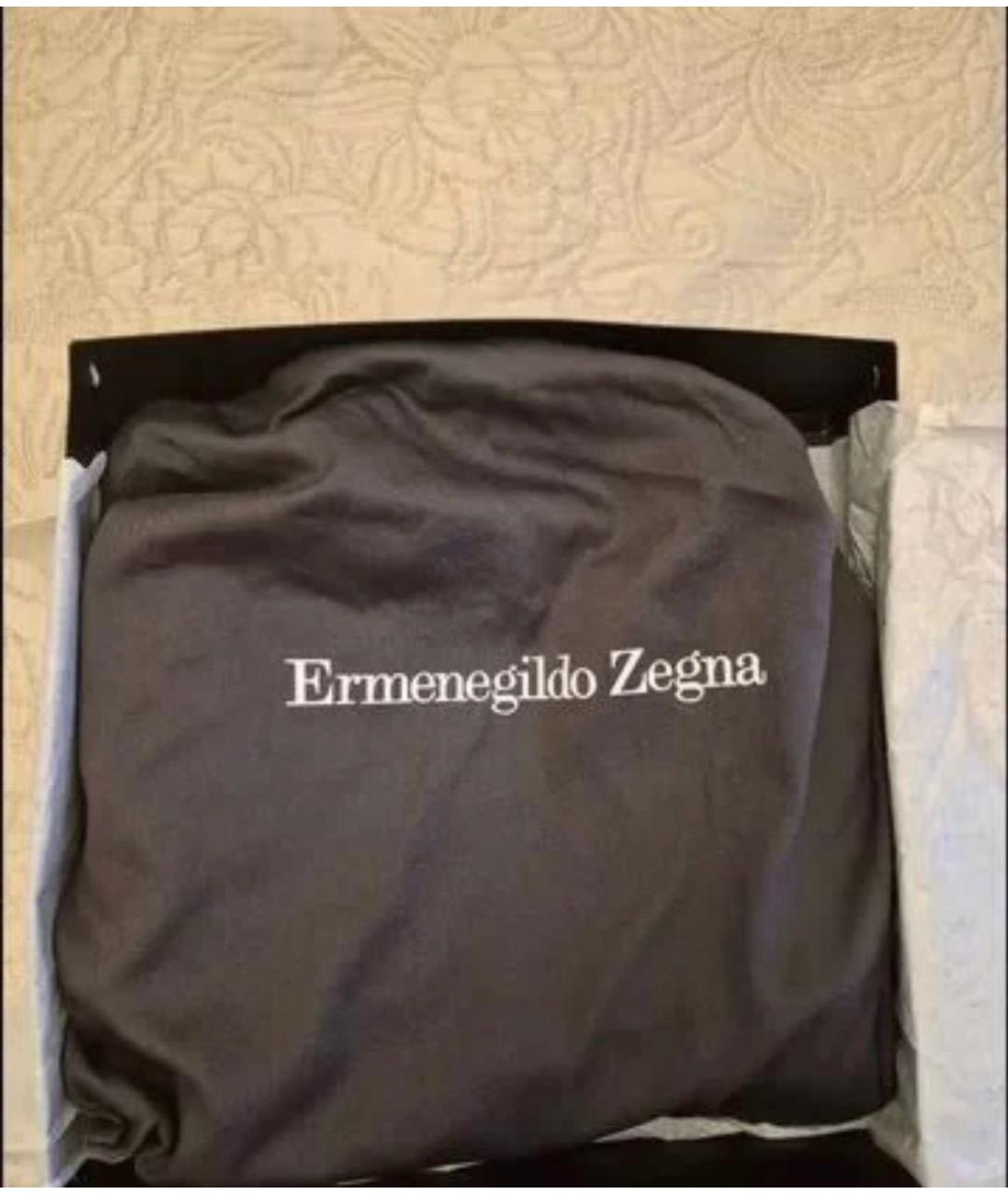 ZEGNA Черный кожаный портфель, фото 5