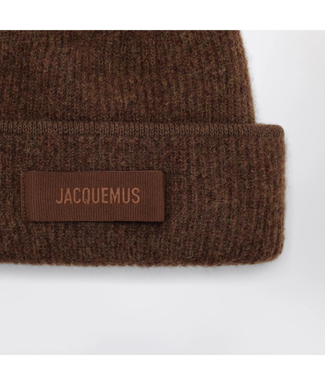 JACQUEMUS Коричневая шерстяная шапка, фото 2