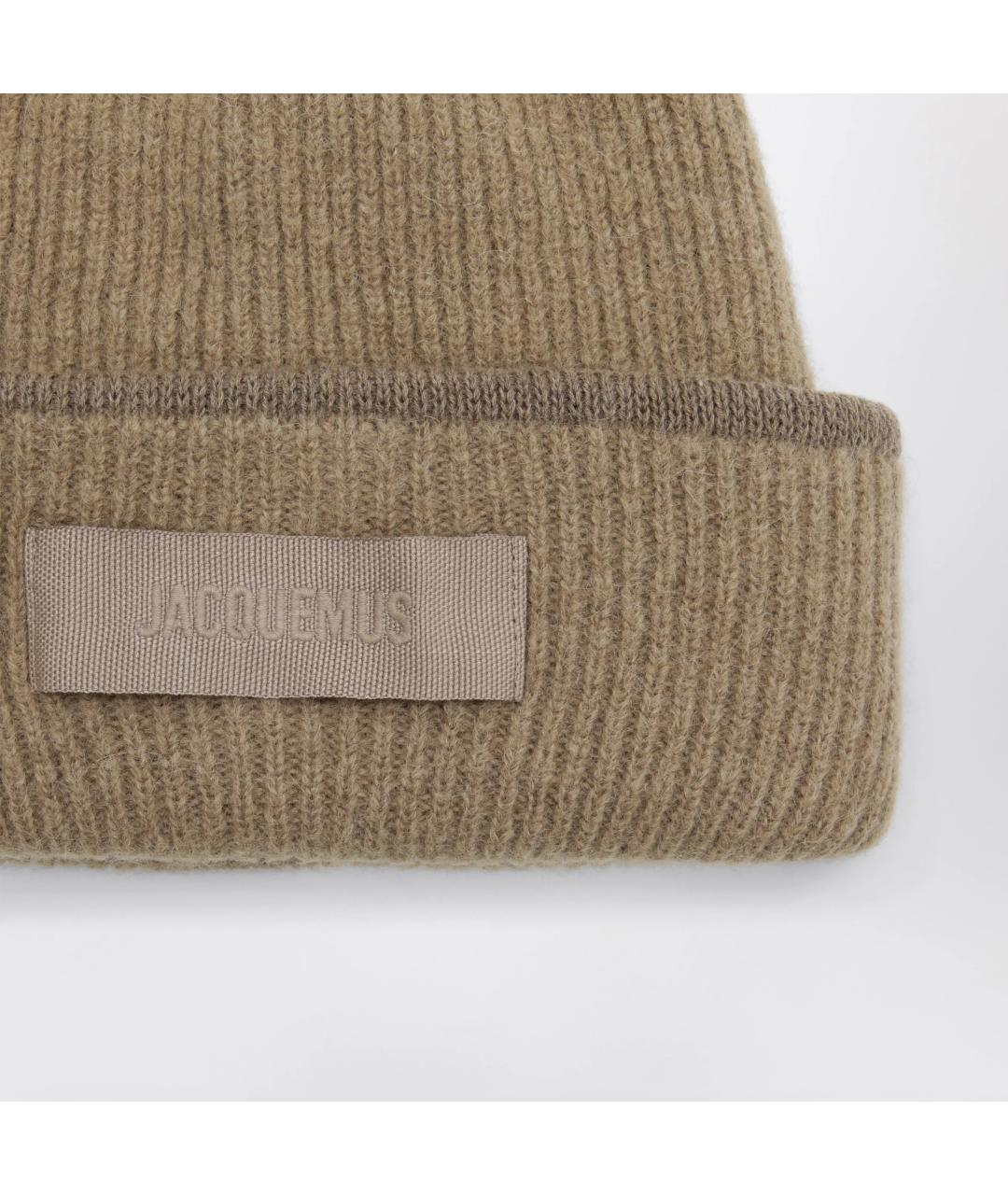 JACQUEMUS Бежевая шерстяная шапка, фото 2