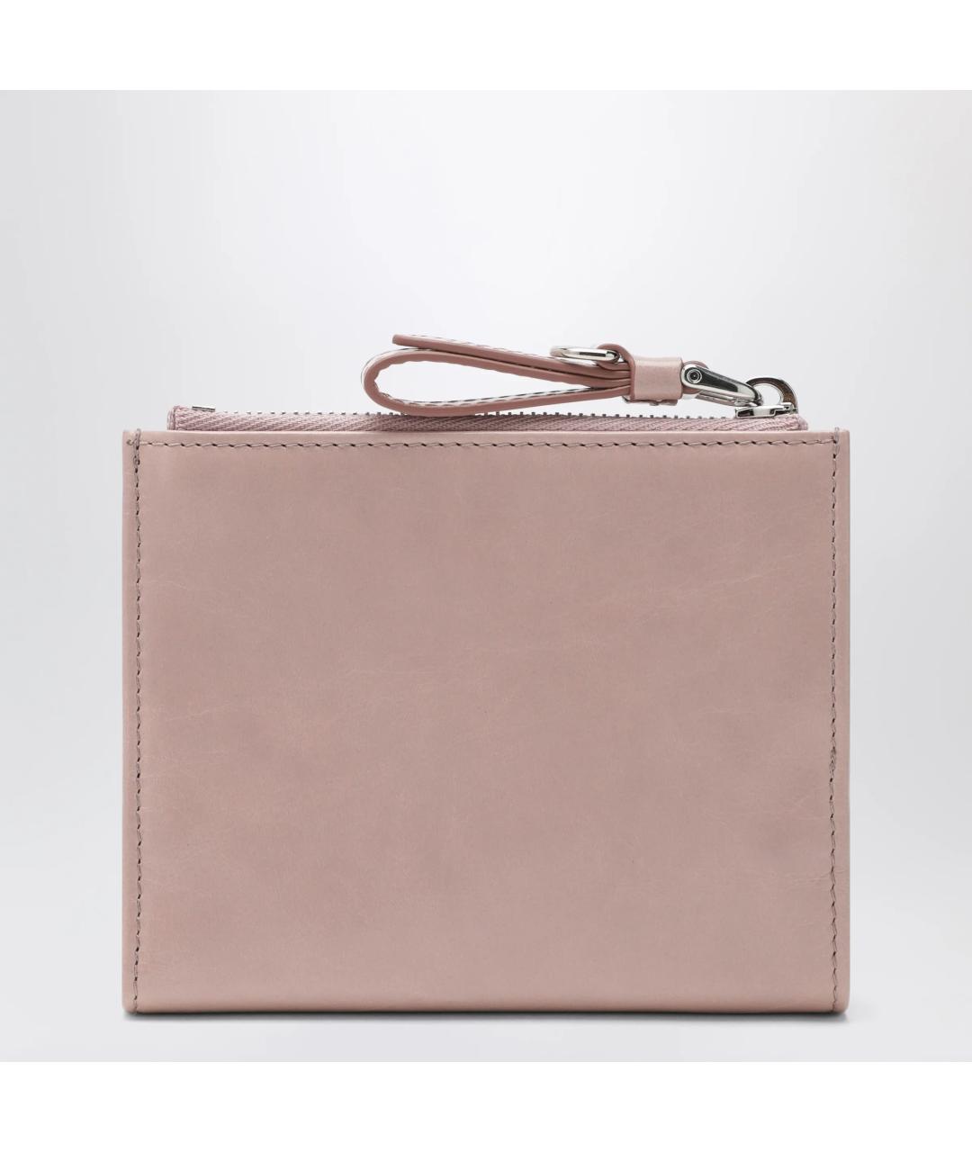 MIU MIU Розовый кожаный кошелек, фото 2