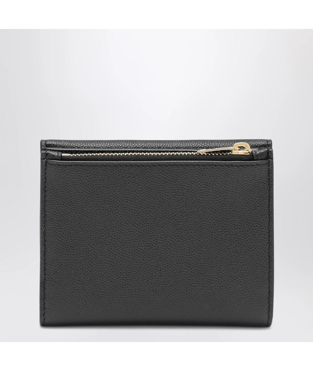 SAINT LAURENT Черный кожаный кошелек, фото 2