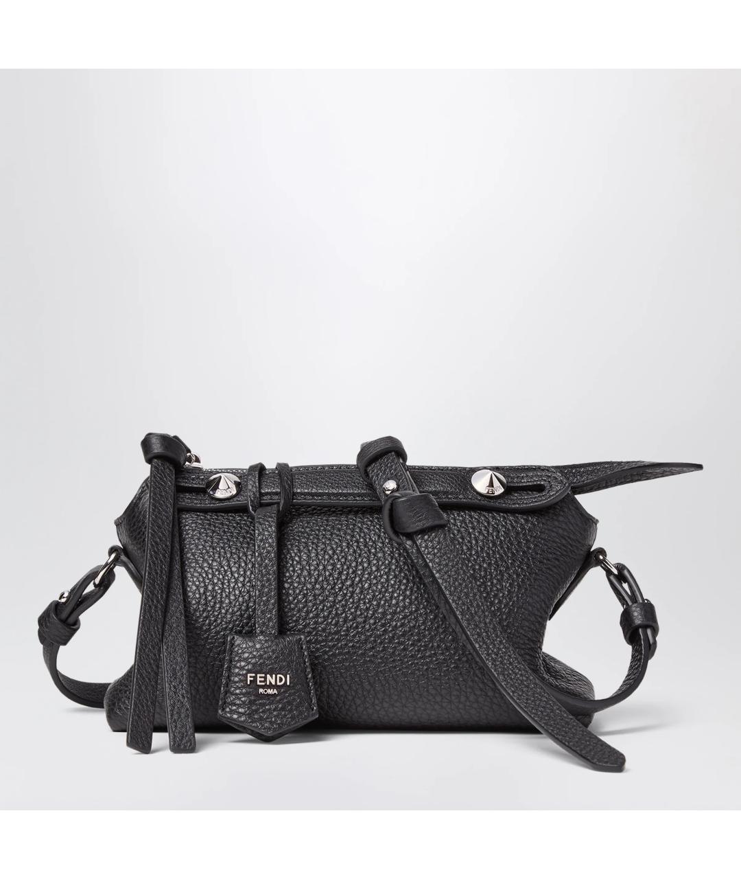 FENDI Черная кожаная сумка через плечо, фото 3