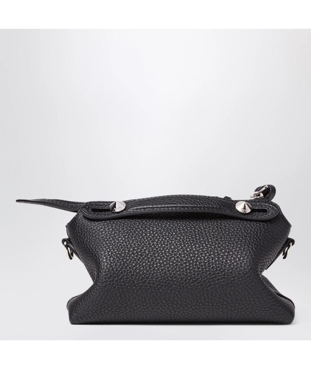 FENDI Черная кожаная сумка через плечо, фото 2