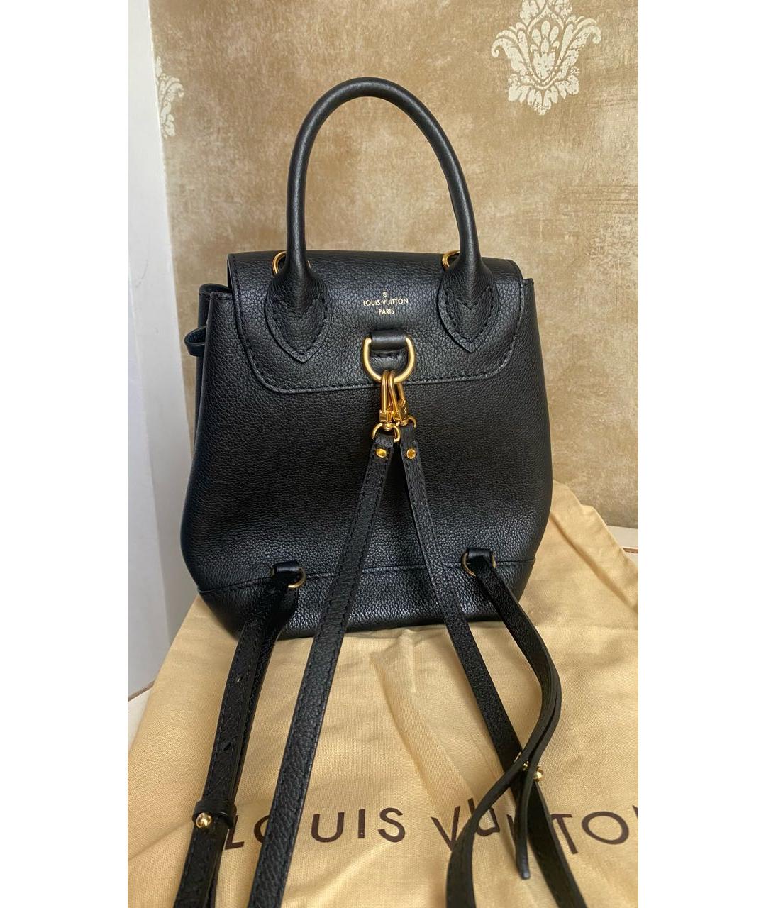 LOUIS VUITTON Черный кожаный рюкзак, фото 2
