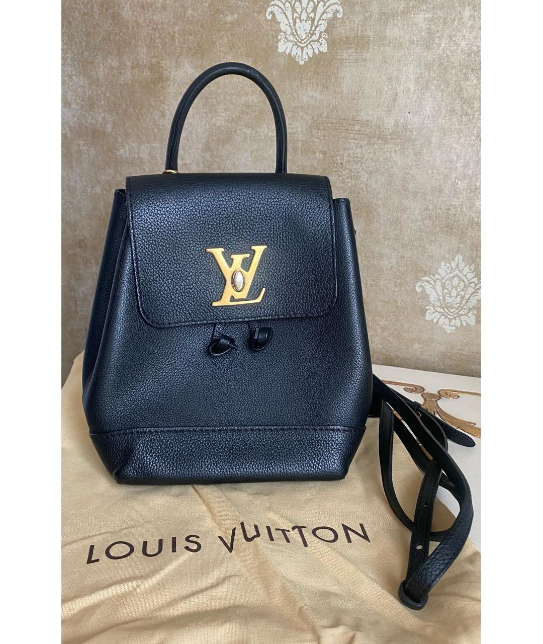 LOUIS VUITTON Черный кожаный рюкзак, фото 9