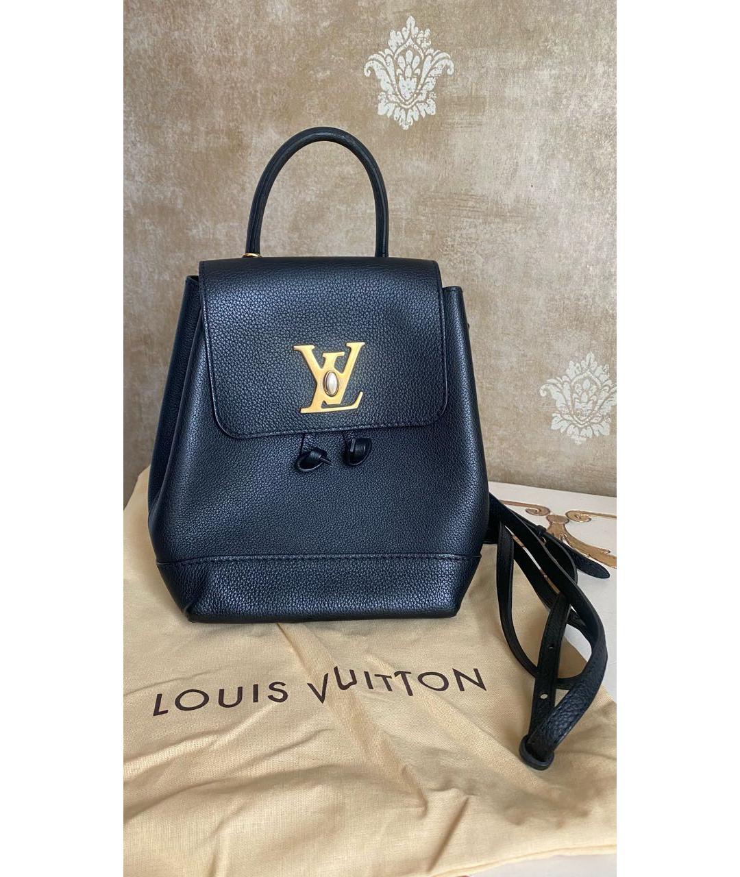 LOUIS VUITTON Черный кожаный рюкзак, фото 6