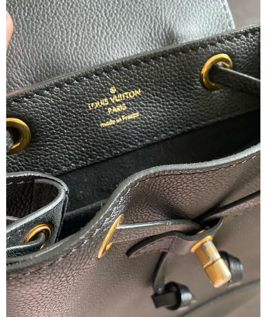 LOUIS VUITTON Черный кожаный рюкзак, фото 7