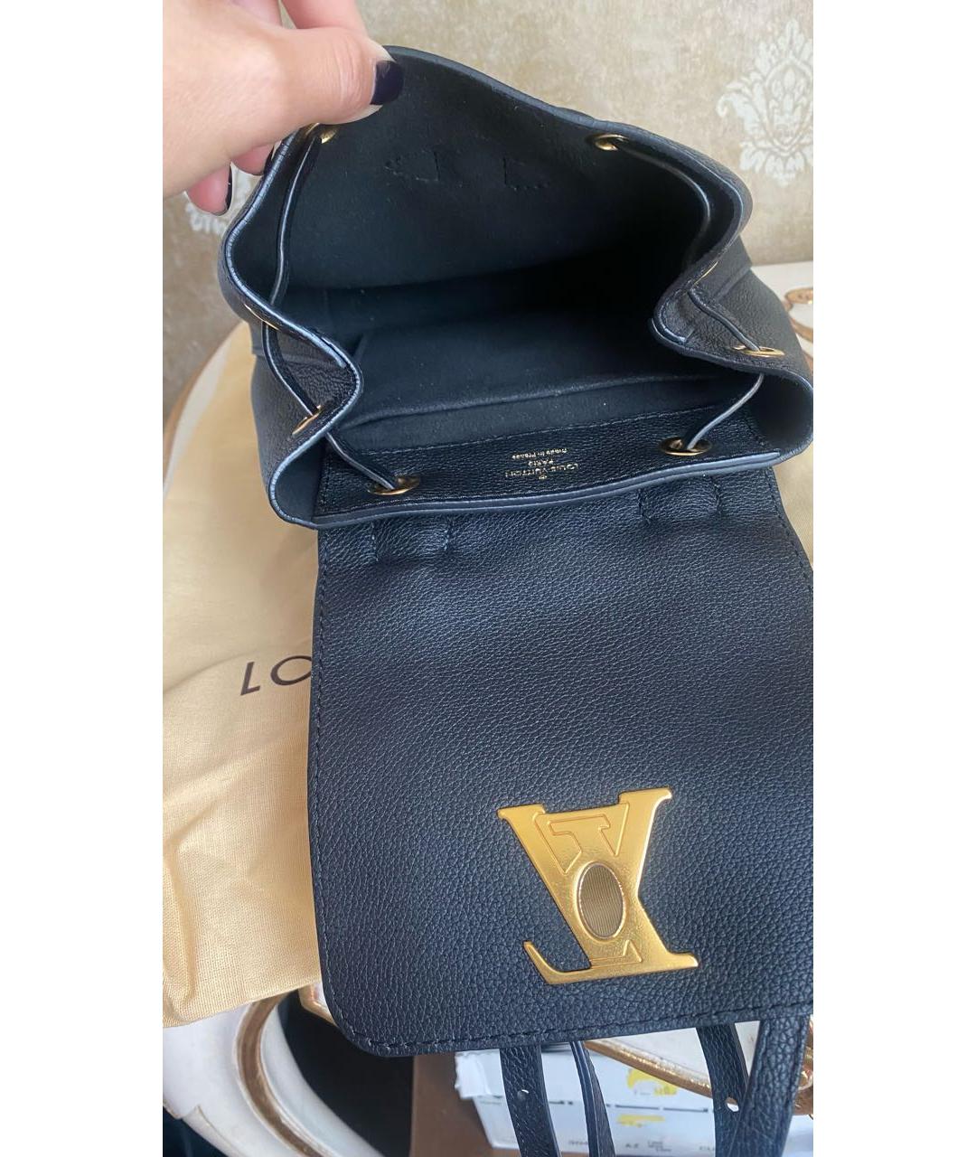 LOUIS VUITTON Черный кожаный рюкзак, фото 5