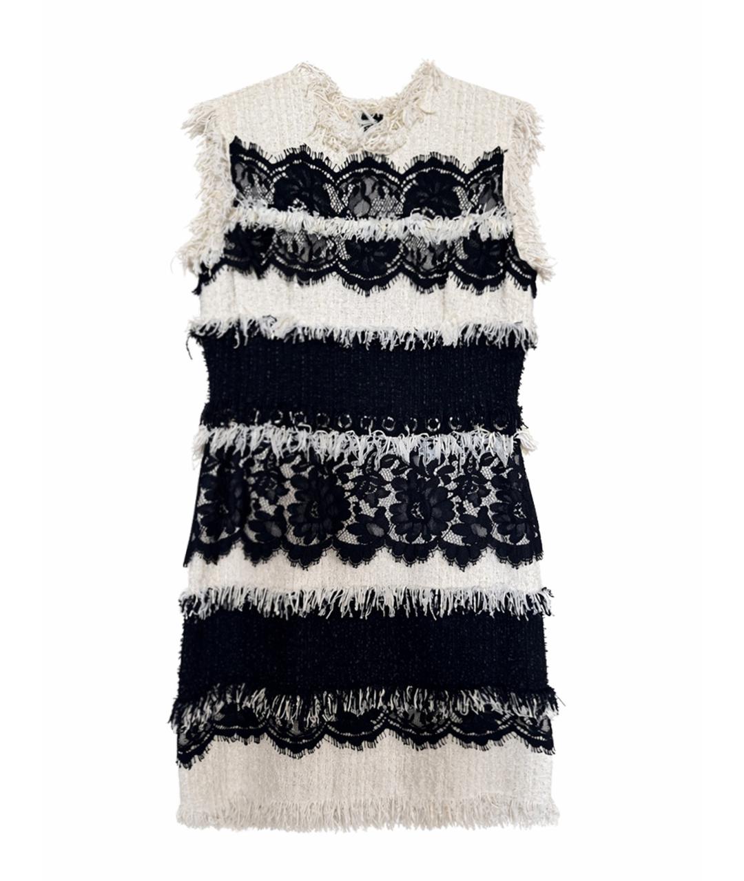 LANVIN Белое твидовое коктейльное платье, фото 1