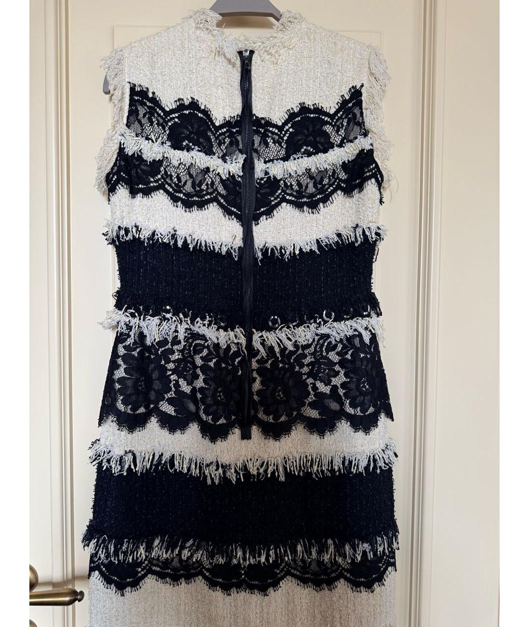 LANVIN Белое твидовое коктейльное платье, фото 2