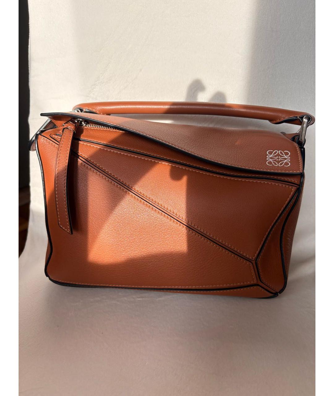 LOEWE Коричневая кожаная сумка через плечо, фото 7