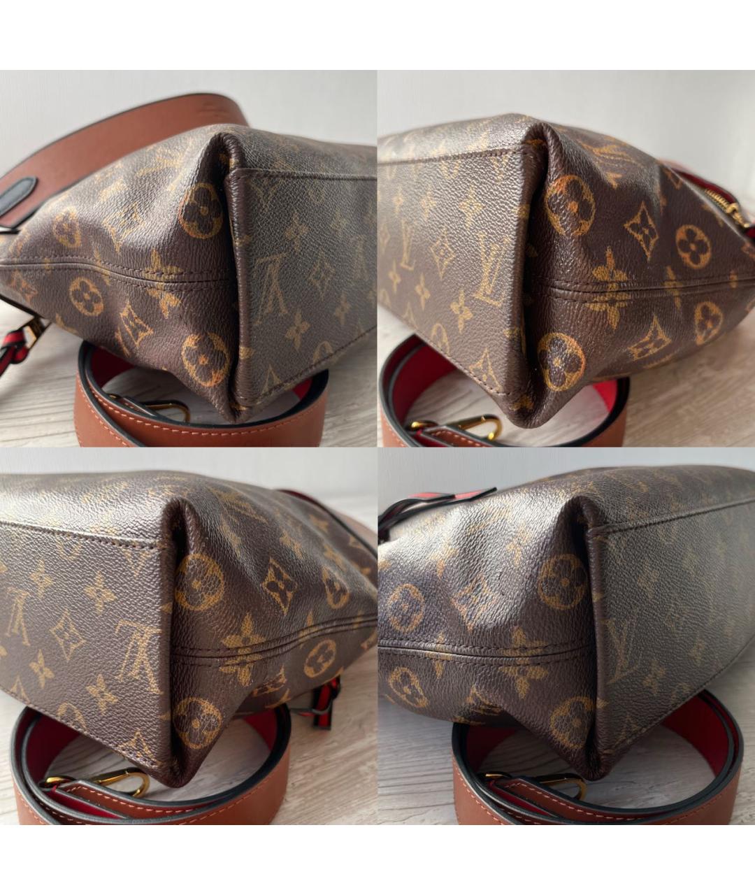 LOUIS VUITTON Коричневая сумка с короткими ручками из канвы, фото 6