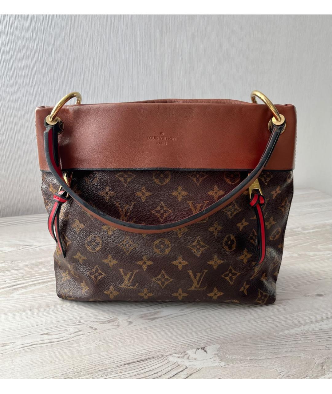 LOUIS VUITTON Коричневая сумка с короткими ручками из канвы, фото 9