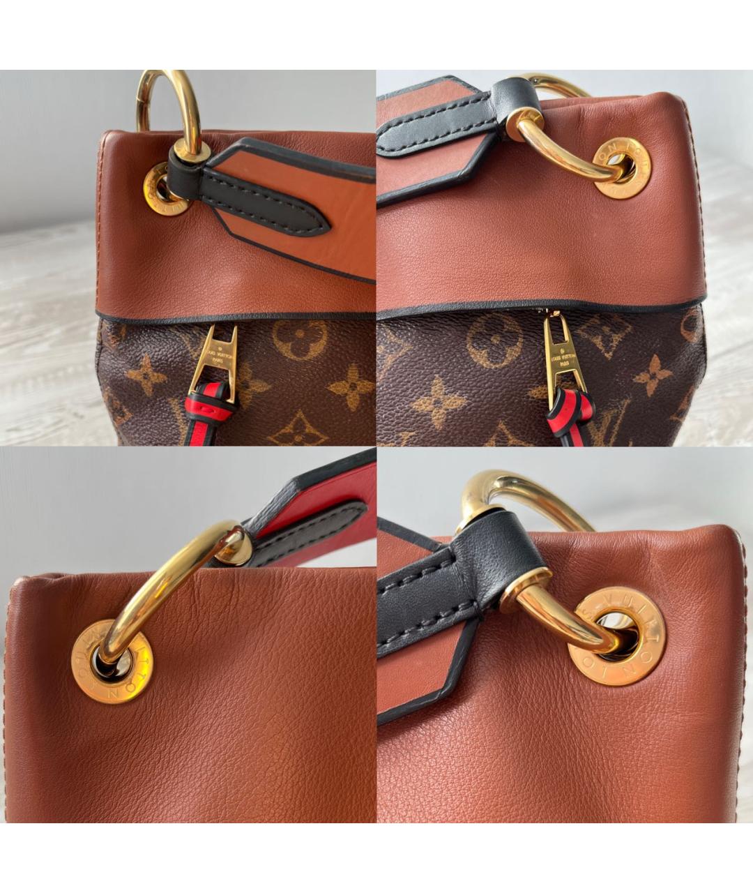 LOUIS VUITTON Коричневая сумка с короткими ручками из канвы, фото 7