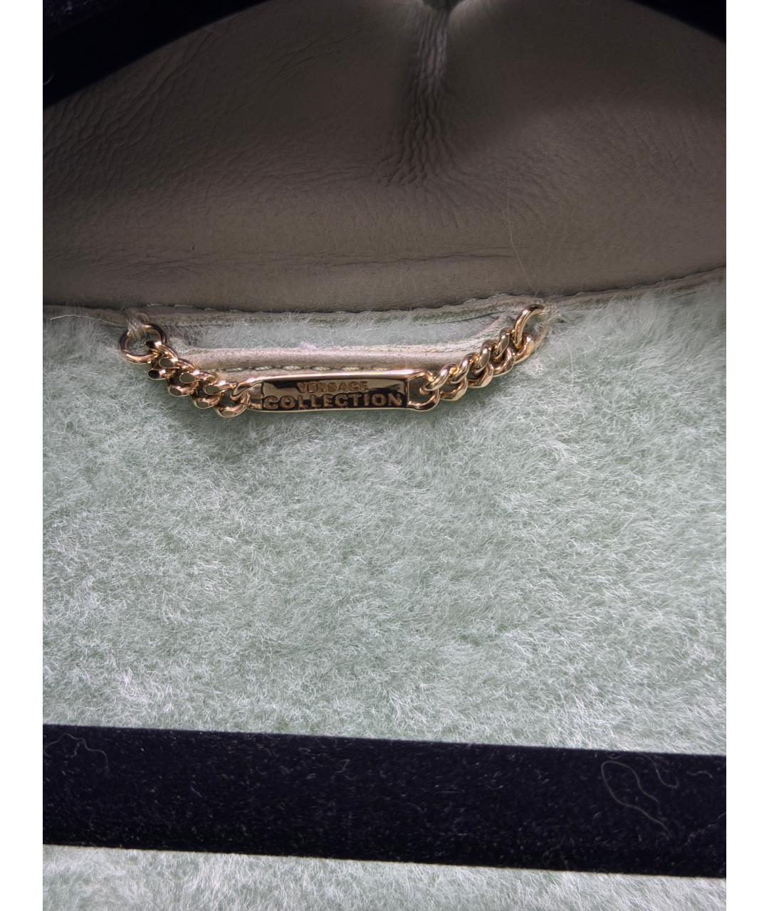 VERSACE COLLECTION Салатовая кожаная дубленка, фото 3