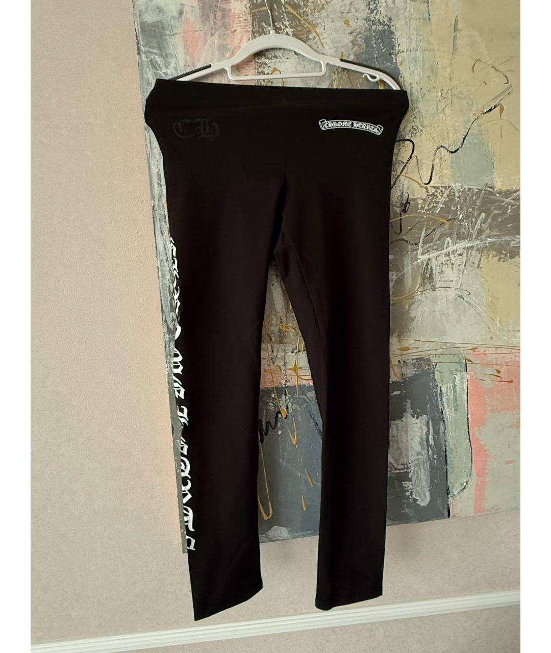 CHROME HEARTS Черные хлопковые леггинсы и велосипедки, фото 5