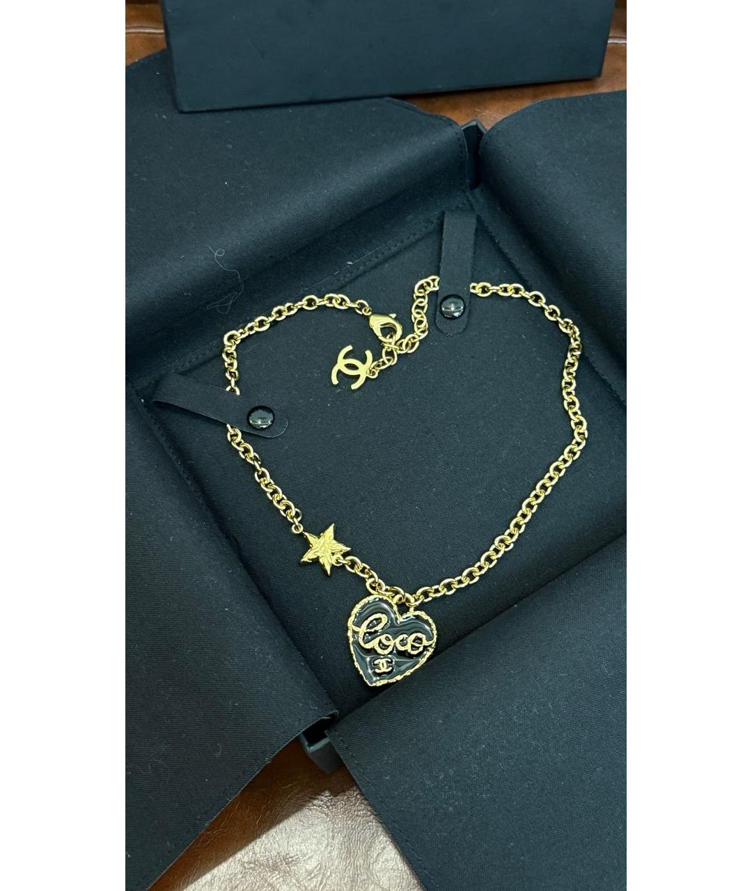 CHANEL Золотая металлическая подвеска, фото 4