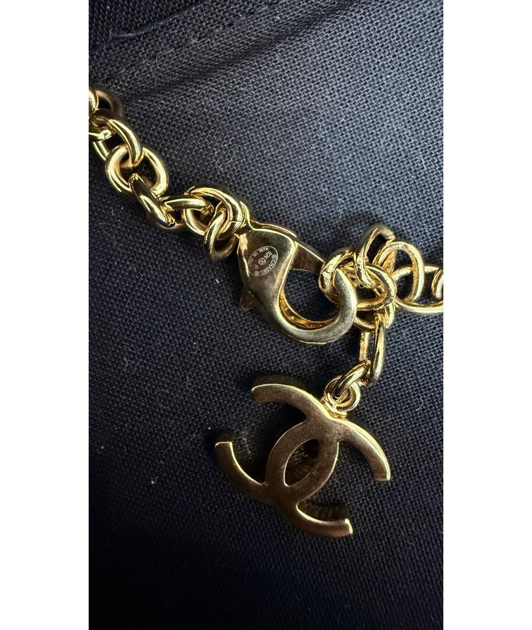CHANEL Золотая металлическая подвеска, фото 2