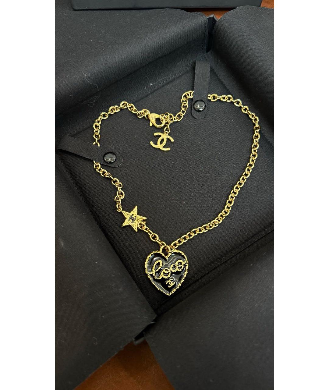 CHANEL Золотая металлическая подвеска, фото 3