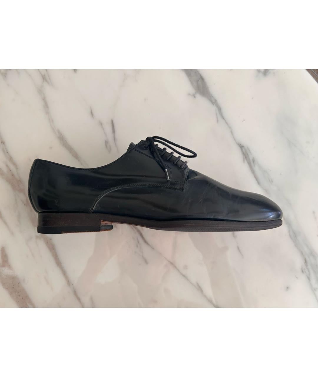 PAUL SMITH Темно-синие брогги и оксфорды из лакированной кожи, фото 6