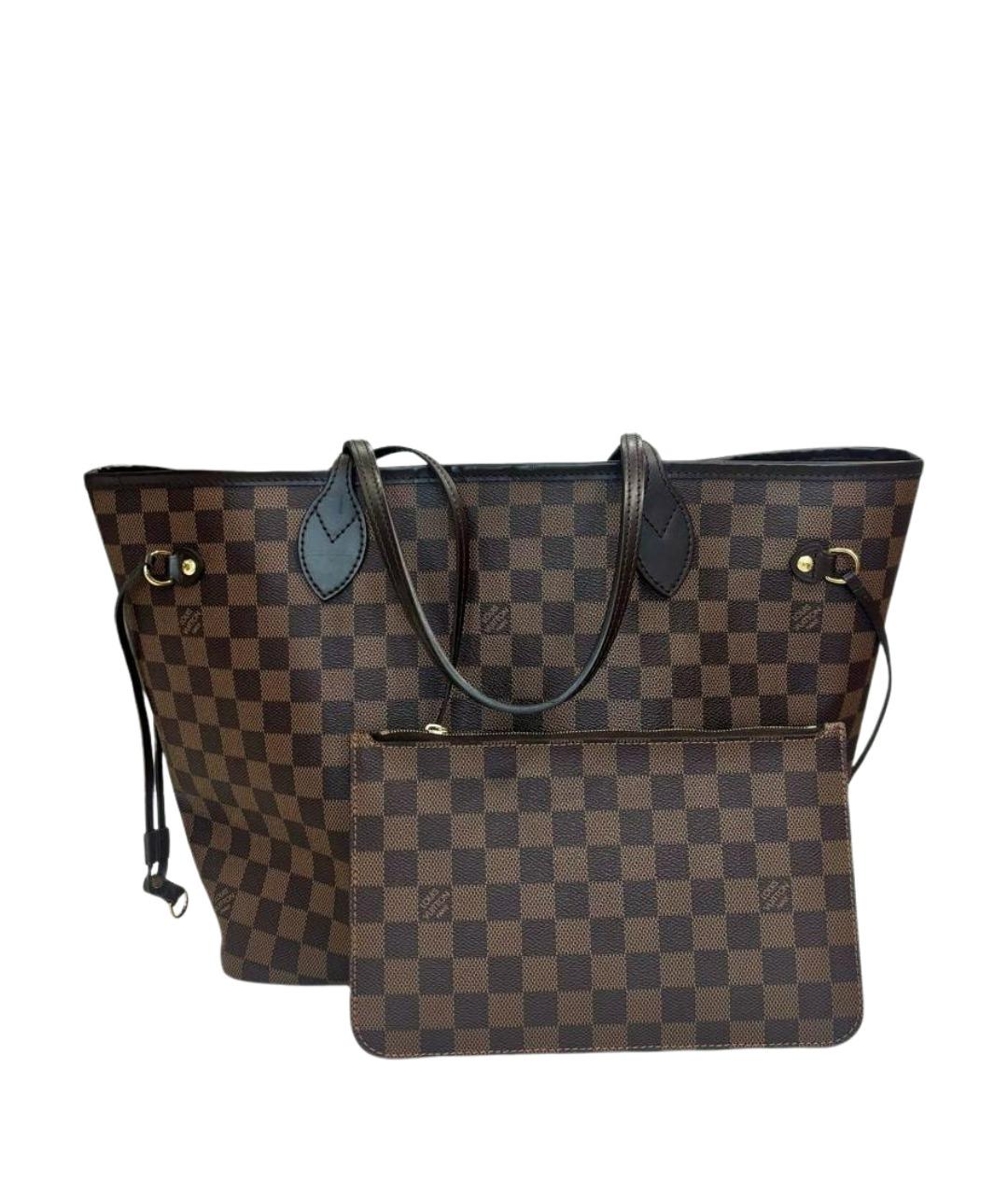 LOUIS VUITTON Коричневая сумка тоут из канвы, фото 1