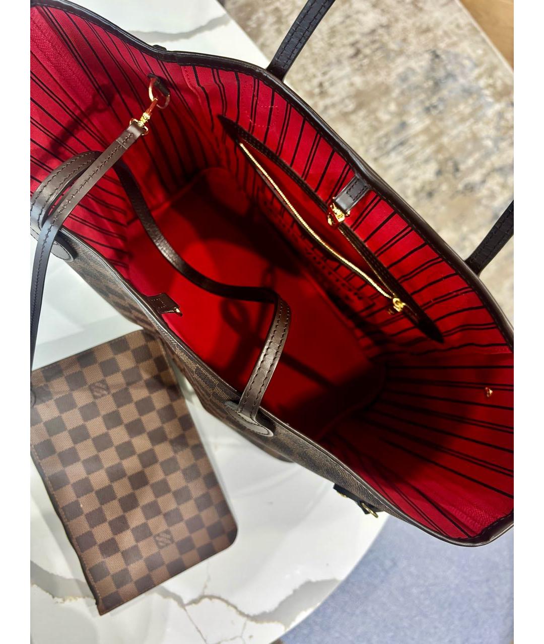 LOUIS VUITTON Коричневая сумка тоут из канвы, фото 2