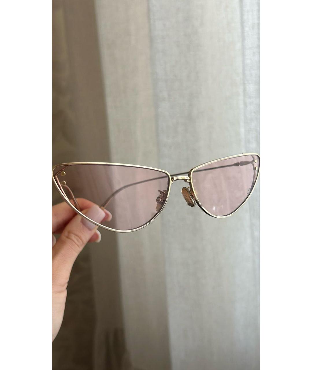 CHRISTIAN DIOR Розовые металлические солнцезащитные очки, фото 2