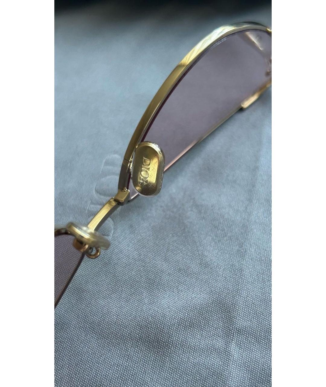 CHRISTIAN DIOR Розовые металлические солнцезащитные очки, фото 4