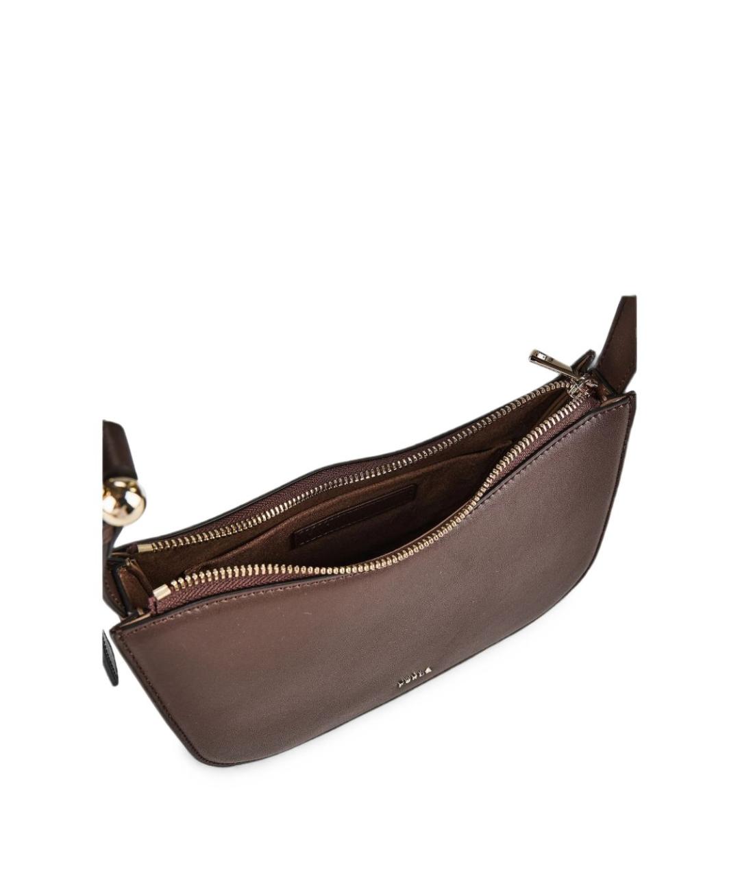 FURLA Коричневая кожаная сумка через плечо, фото 3