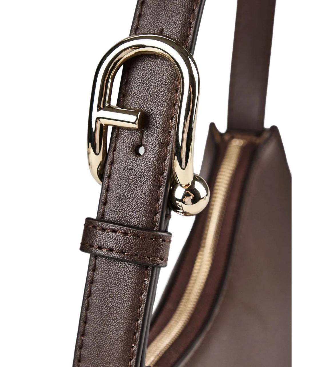 FURLA Коричневая кожаная сумка через плечо, фото 4