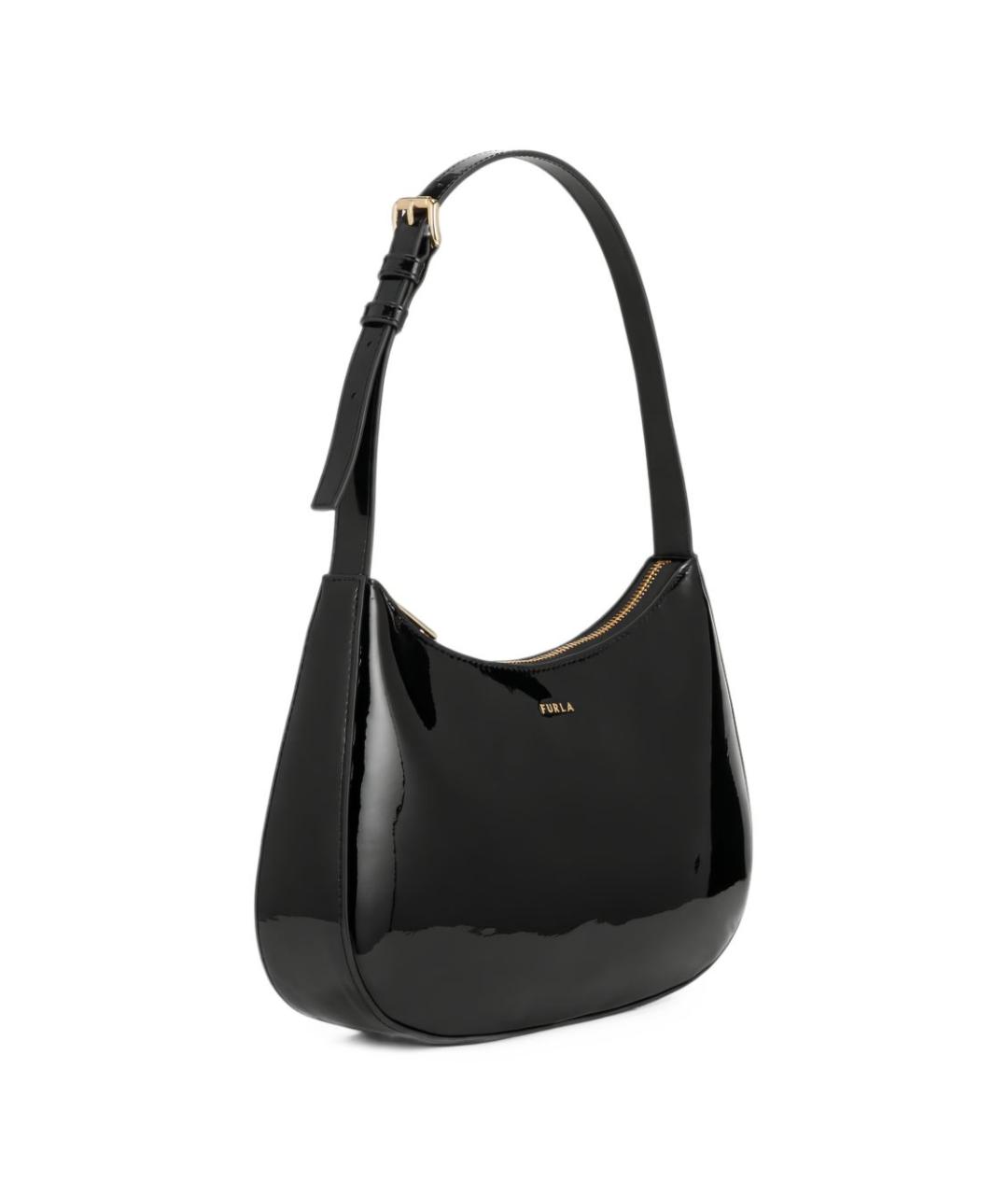 FURLA Черная кожаная сумка через плечо, фото 2