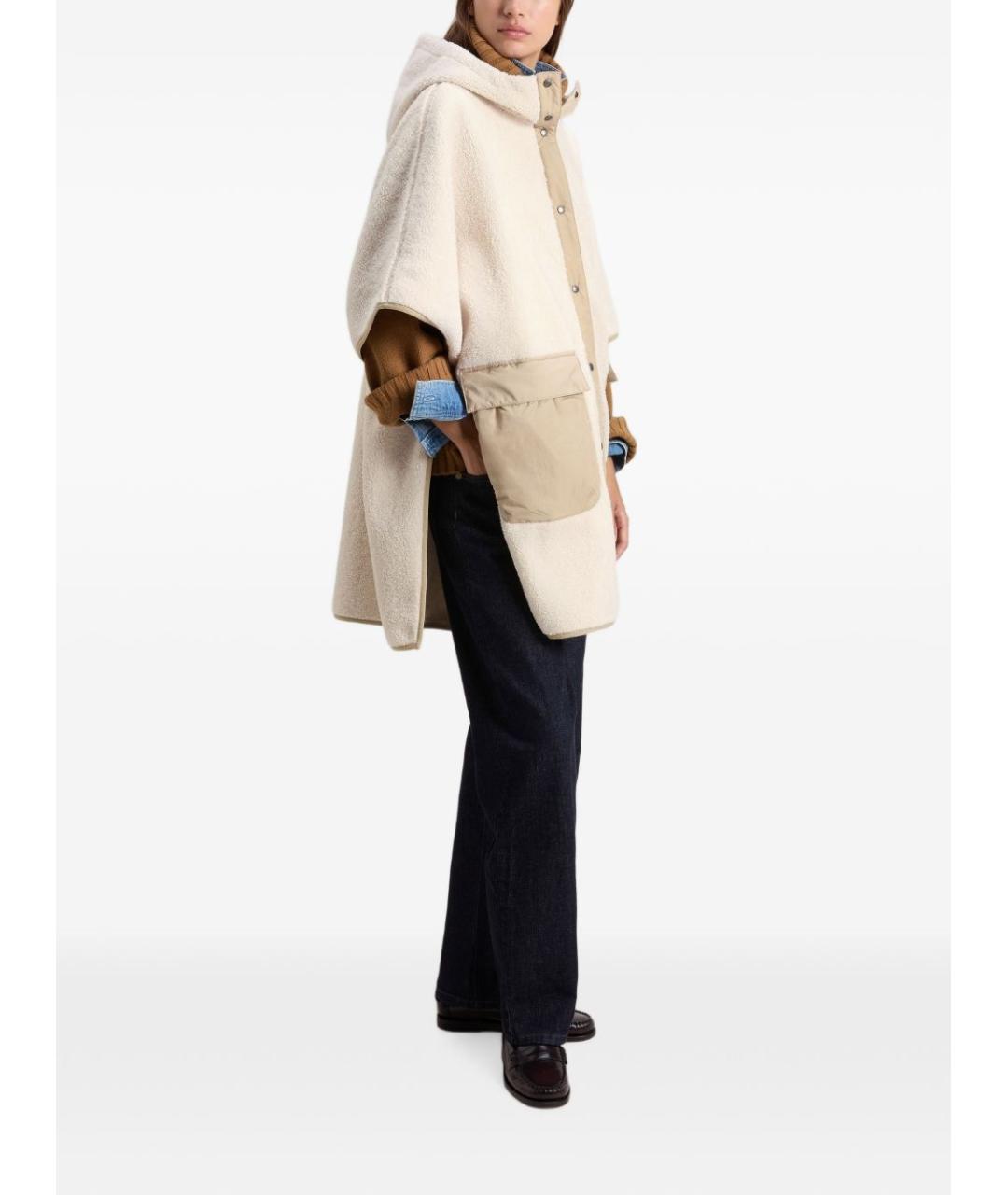 WOOLRICH Бежевое полиэстеровое пальто, фото 3