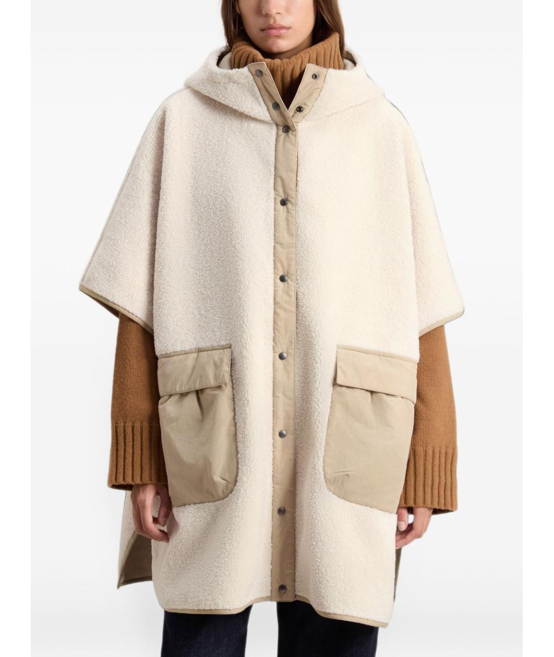WOOLRICH Бежевое полиэстеровое пальто, фото 4