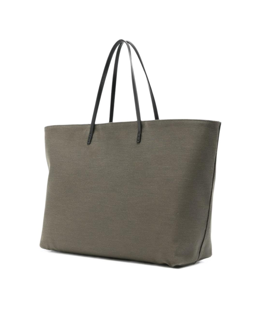 FENDI Зеленая хлопковая сумка тоут, фото 4